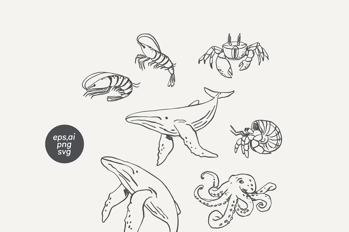 Vintage Coastal Sketches Bundle, an Outline Icon by Anastasiya Klempach (Photo 10 of 14)