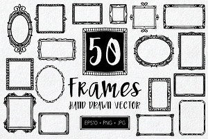 50 Frames. Hand drawn vector, a Decorative Illustration by Ivanna-Ivashka