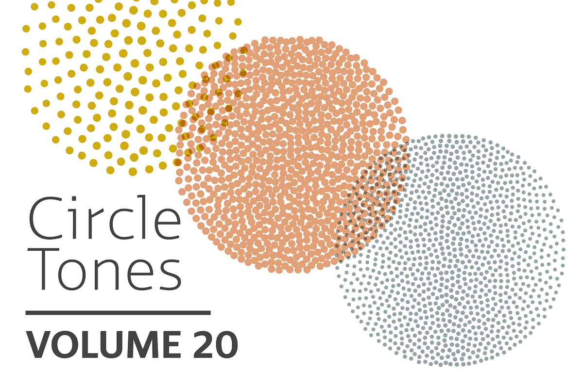 Circle Tones Vol. 20 | 20 Vectors, a Texture Graphic by invisiblelayer (Photo 1 of 5)