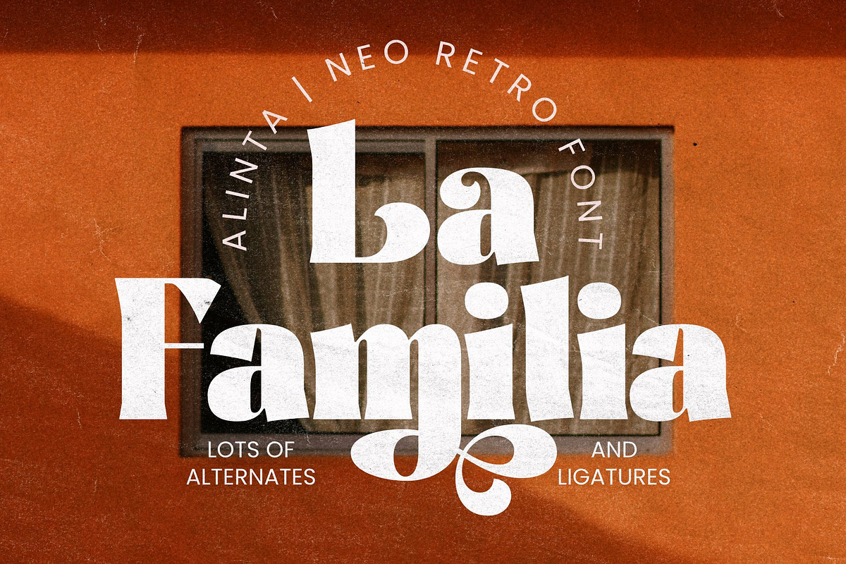 Alinta - Neo Retro Display Typeface, a Serif Font by Surplus Type Co (Photo 6 of 9)