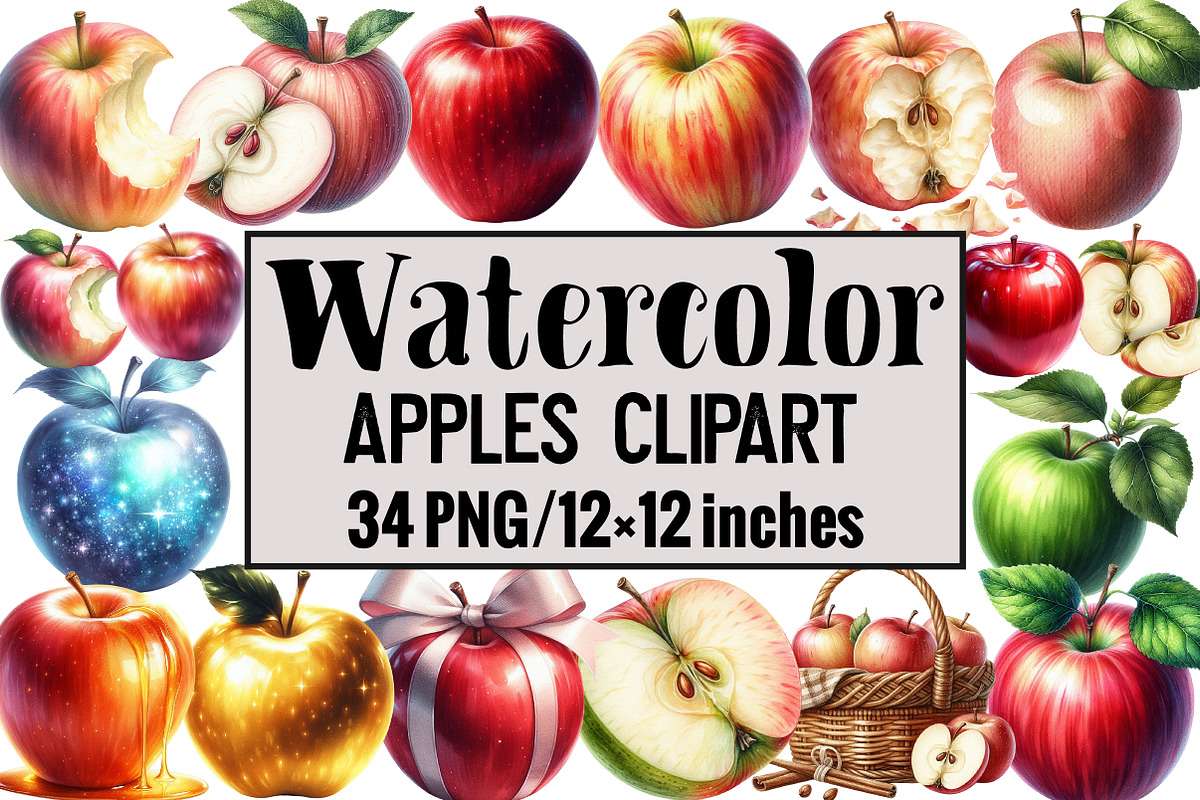 Apples Clipart, an Illustration by Design Market (Photo 1 of 4)