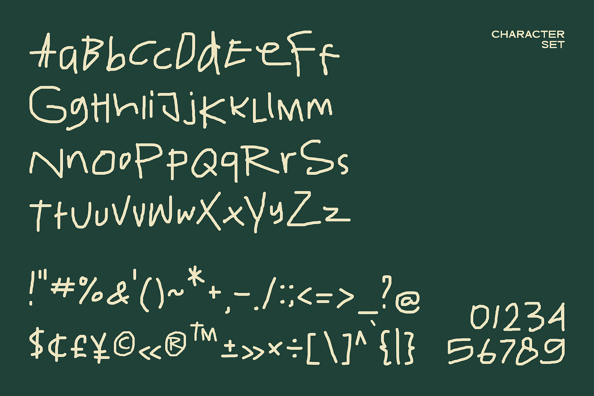 Funny Impressions-Messy Handwritten, a Handwritten Font by Yktypstd (Photo 5 of 6)