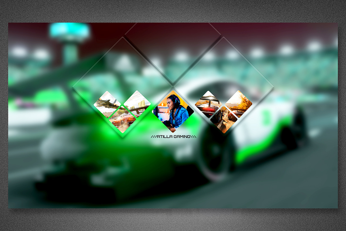 Modern Gamer YouTube Banner Template, a Social Media Template by loswl (Photo 8 of 8)