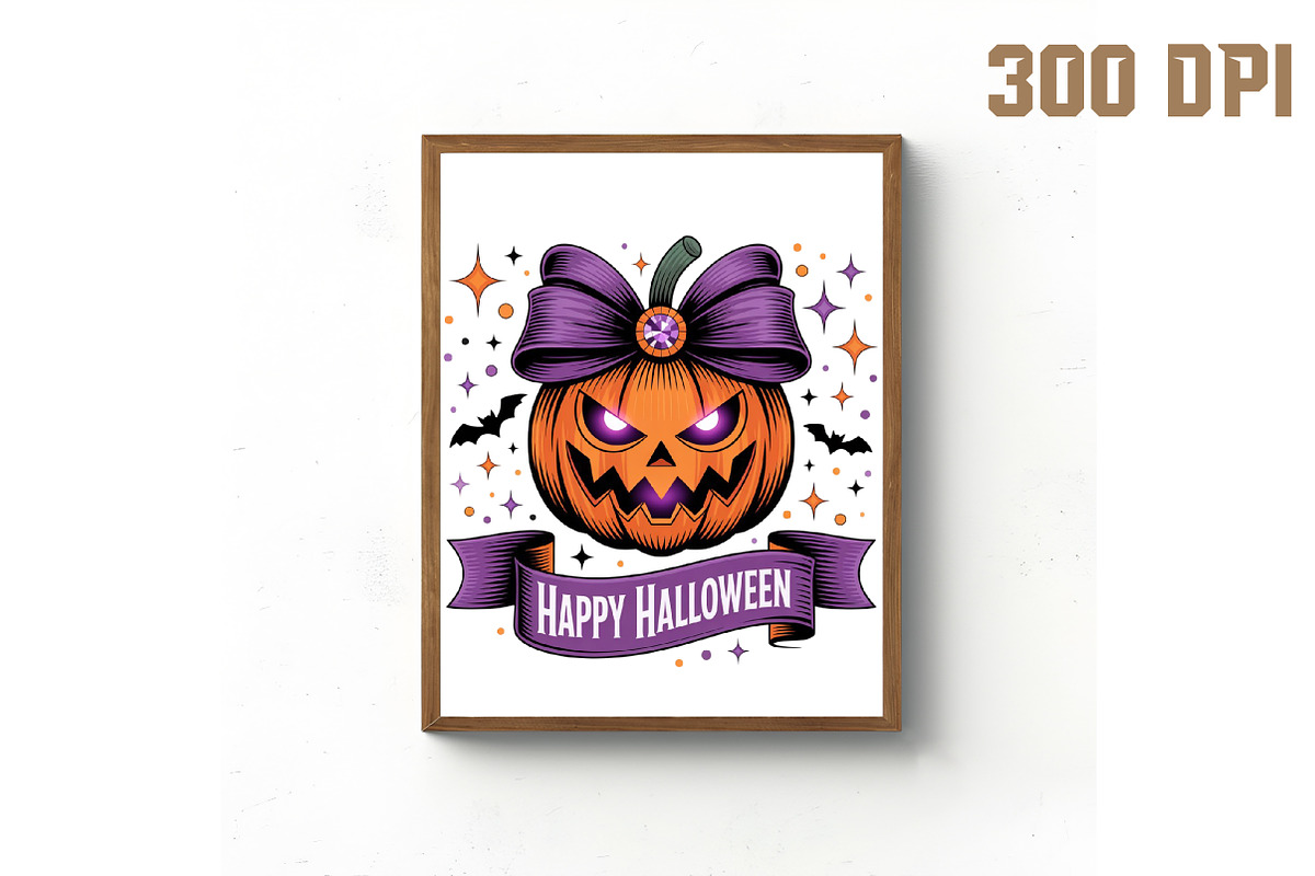 Retro Halloween Png, Pumpkin Png, an Illustration by Libby Wishes (Photo 3 of 6)