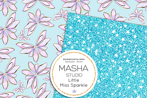 LITTLE MISS SPARKLE Digital Paper