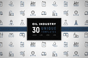 Oil Industry Icons Set | Concept, an Outline Icon by Alex Blogoodf (Thumbnail 1 of 9)