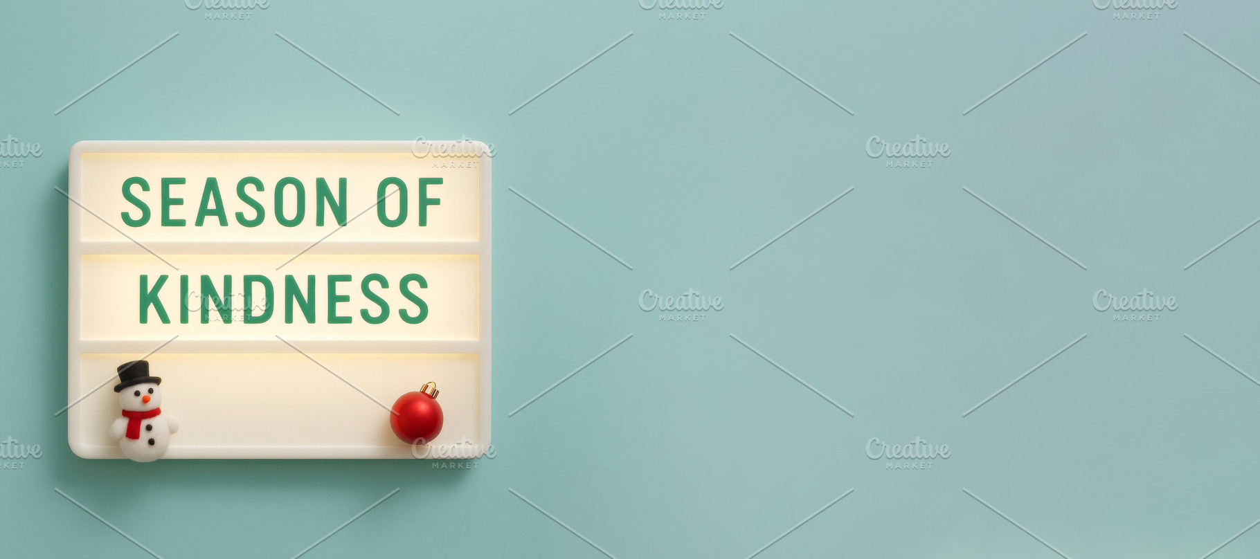 Season of kindness message on lightb, a Photo by Dvoevnore photos