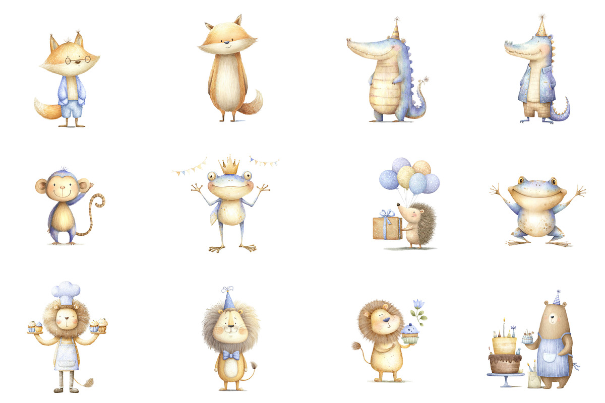 Yummy party - whimsy animal, an Illustration by DreamCafeArt (Photo 3 of 8)