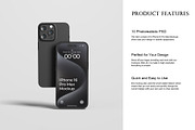 iPhone 16 Pro Max Mockups, an iPhone Mockup by Lxadesign (Thumbnail 5 of 14)
