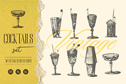 Vintage Cocktails, a Food Illustration by Retro Machine (Thumbnail 1 of 7)