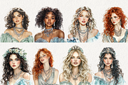 Siren’s Ocean Song Clipart, an Illustration by NadiaTheronArt (Thumbnail 3 of 4)