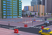 Metropolis City low poly Scene, an Architecture 3D Model by NOMODOL (Thumbnail 6 of 39)