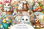 Easter bunny clipart bundle, an Illustration by SinaCreation (Thumbnail 1 of 11)