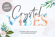 Crystal Vibes & Extras, a Script Font by 50Fox (Thumbnail 1 of 9)