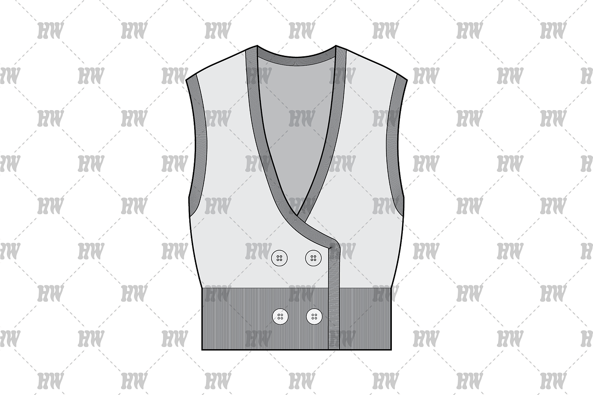 Sweater Vest Fashion Flat, a Shirt Mockup by haydenwentworth (Photo 2 of 3)