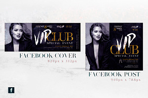 Vip Club Social Media Pack Flyer