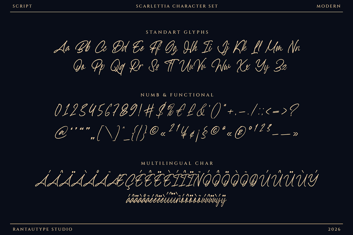 Scarlettia Modern Script Font, a Script Font by RantautypeStudio (Photo 15 of 15)