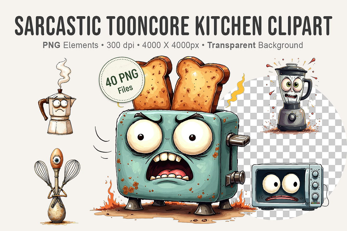 Sarcastic Tooncore Kitchen Clipart, an Illustration by Artnoy (Photo 1 of 8)