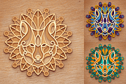 Wolf 3D Mandala - SVG Laser cut file, an Object Graphic by Arshad Ali (Thumbnail 5 of 9)