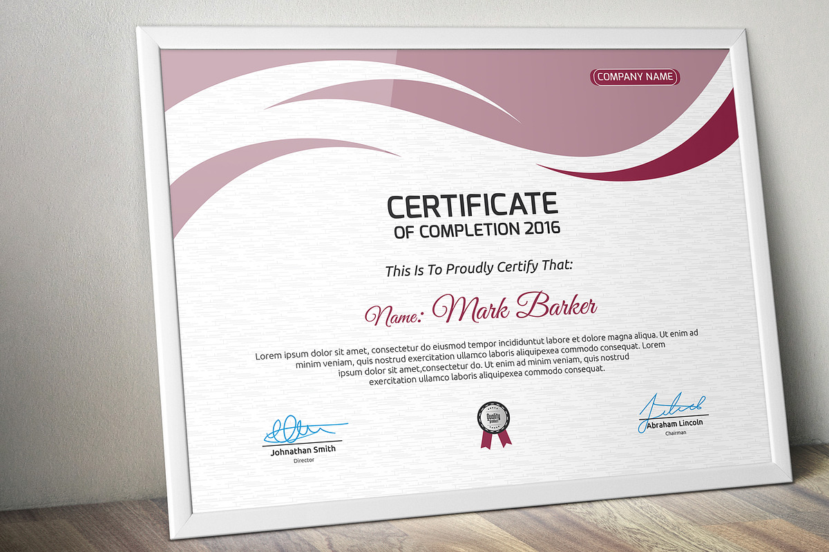 Certificate, a Stationery Template by Curve Design (Photo 3 of 5)
