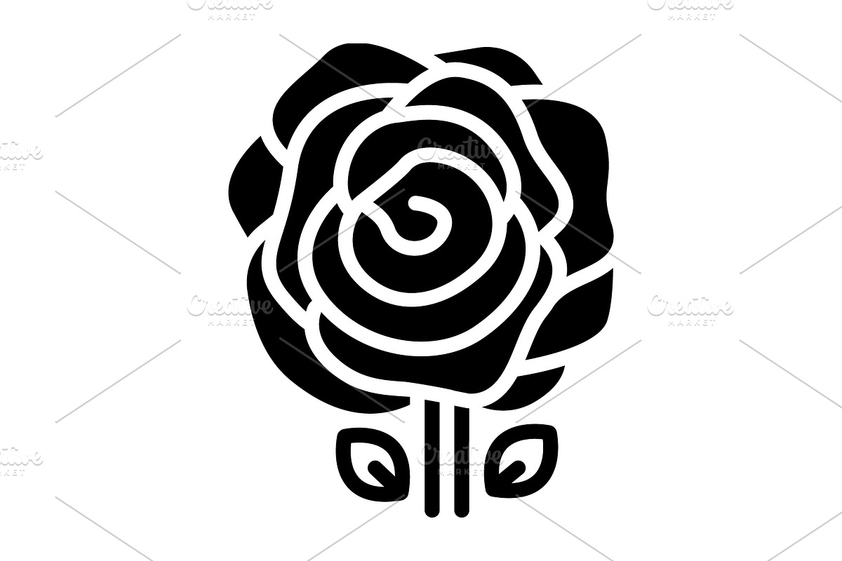 Rose red solid icon, a Solid Icon by Creative priyanka
