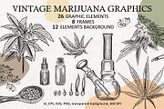 CANNABIS / MARIJUANA BUNDLE, a Decorative Illustration by Elena_Sedova (Thumbnail 26 of 30)