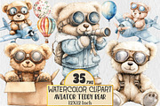 Aviator Teddy Bear Clipart, an Animal Illustration by Rose Art (Thumbnail 1 of 4)