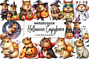 Halloween Capybara Clipart, a Seasonal Illustration by DreamArtGraphic (Thumbnail 1 of 4)