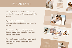 Wix Template Photography Website