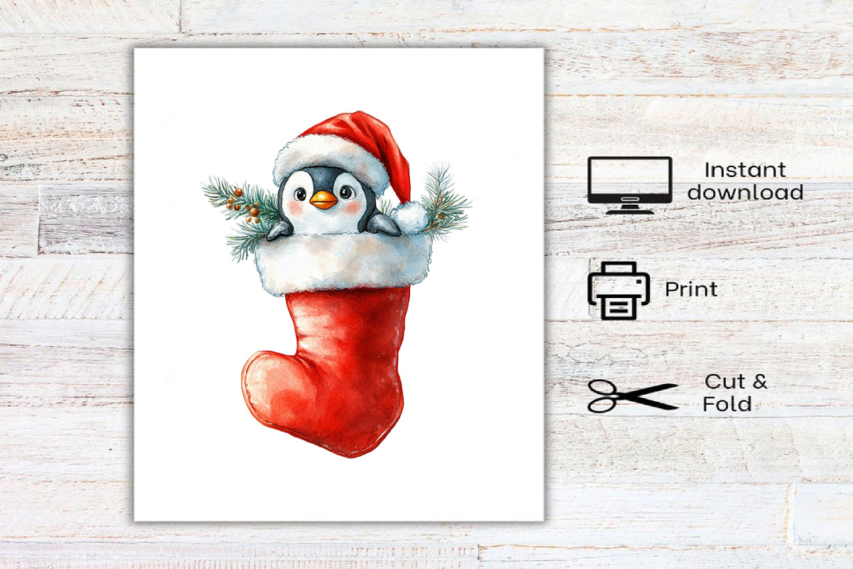 Christmas Stocking Clipart, an Illustration by Canvas Craft (Photo 7 of 7)