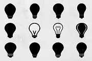 Lightbulb Silhouette SVG, a Technology Illustration by newminddesign (Thumbnail 1 of 3)