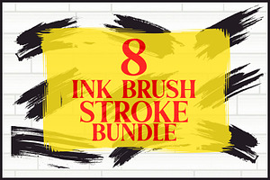 Ink Brush Stroke Bundle Set, an Illustration by Designs_River