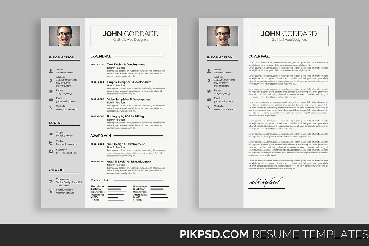Resume CV, a Resume Template by graphicforest (Photo 1 of 7)