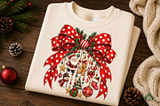 Retro Christmas Charms Bow, a Seasonal Illustration by Craft Nest (Thumbnail 6 of 6)