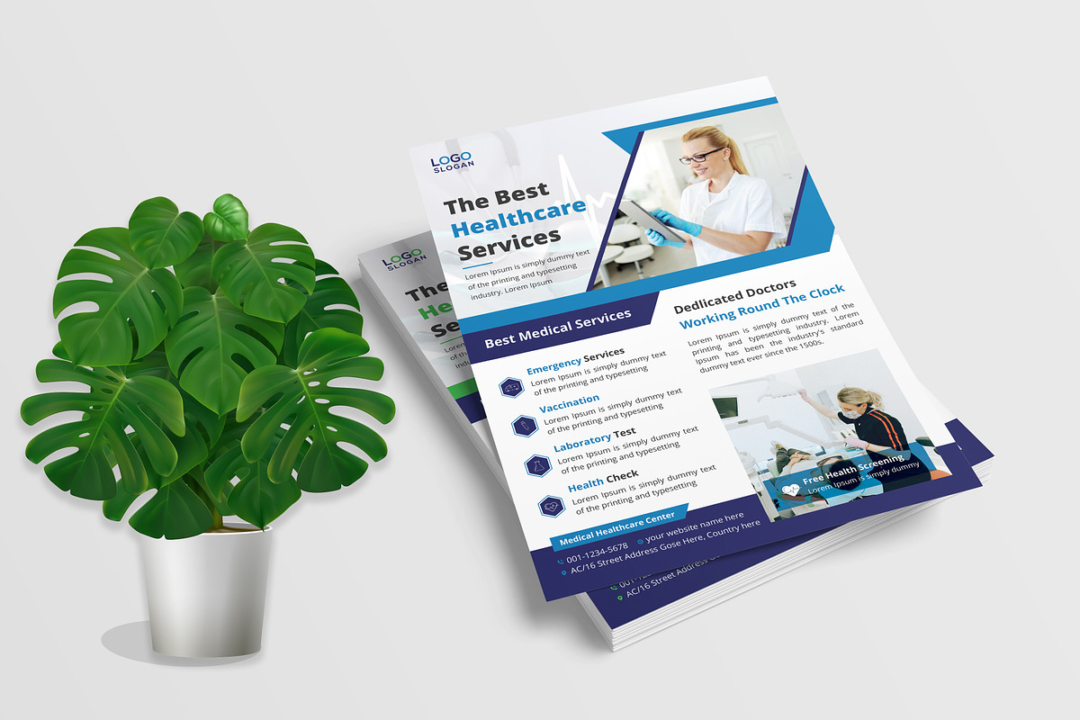 Medical Flyer Template, a Flyer Template by Vectorzone (Photo 2 of 3)