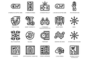 Bitcoin & Cryptocurrency Line Icons, an Icon by Flat Icons (Thumbnail 3 of 5)
