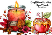 Cozy Autumn Essentials Clipart B., a Seasonal Illustration by CreationArt (Thumbnail 1 of 5)