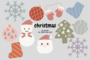 Christmas Clipart Illustration, a Seasonal Illustration by tchastudio (Thumbnail 5 of 7)