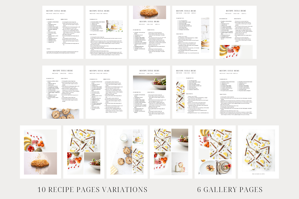 Minimal Cookbook Template CANVA, a Templates & Theme by OrganizationOasisRo (Photo 4 of 10)