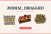 Funny Zodiac Digital Sticker Set, an Object Graphic by Jakayla Digital Co (Thumbnail 1 of 20)