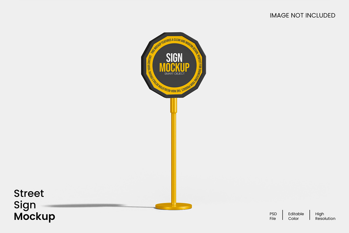 Street Sign Mockup, an Advertising Mockup by Unerispace (Photo 1 of 2)
