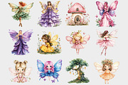 Watercolor Magical Fairy Clipart, a Seasonal Illustration by Design Market (Thumbnail 2 of 5)