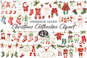 Christmas Clothesline Clipart PNG, a Seasonal Illustration by designcity5 (Thumbnail 1 of 5)