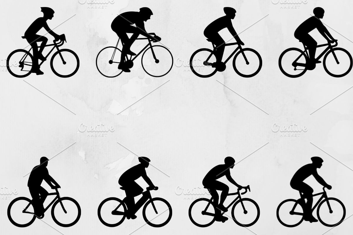 Cycling Silhouette SVG, a Sport Illustration by newminddesign (Photo 1 of 3)