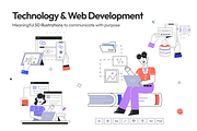 Technology and Web Development, a Technology Illustration by Prosymbols (Thumbnail 1 of 11)