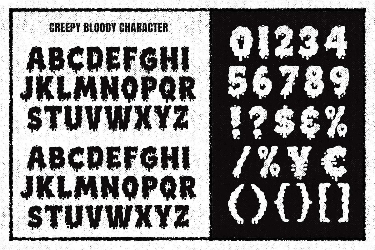 Creepy Bloody a Playful Horror Font, a Blackletter Font by Blankids Studio (Photo 8 of 9)