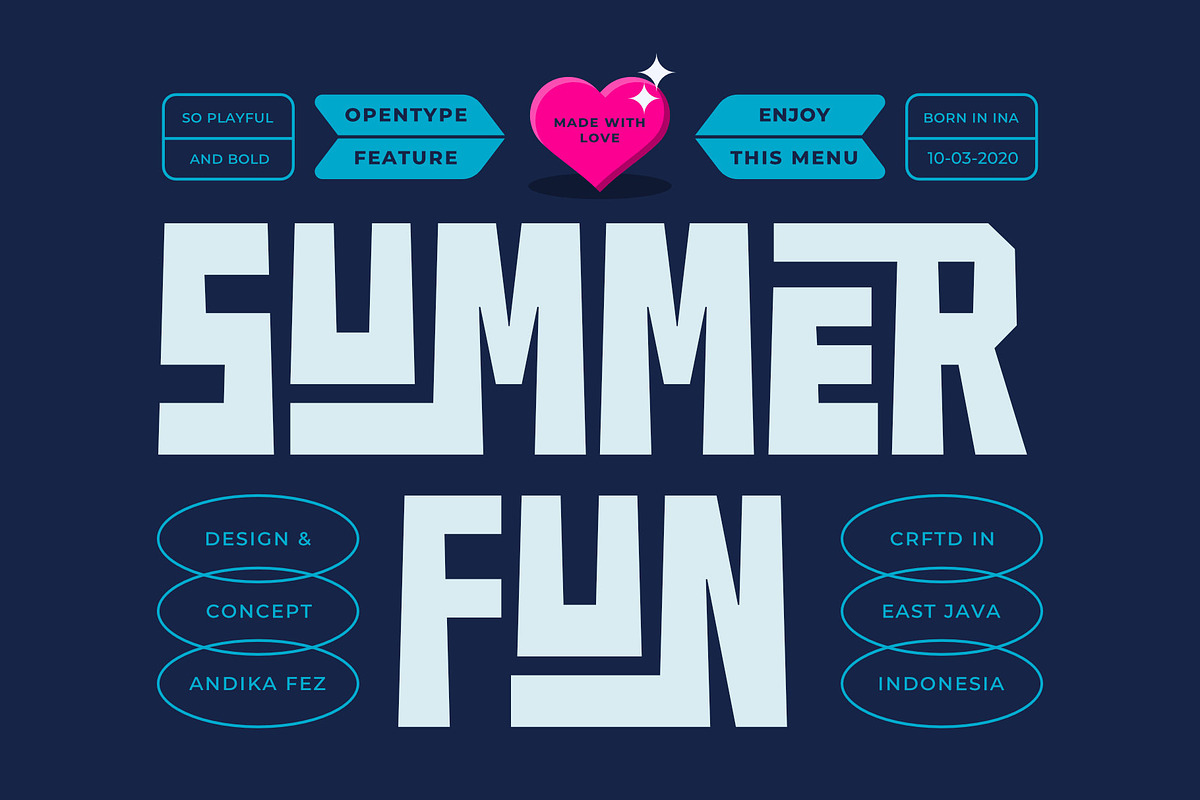 Summer Fun Vintage Retro Logo Font, a Font by Andika Fez (Photo 1 of 8)