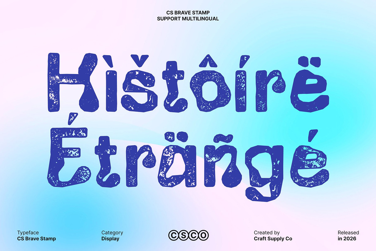 CS Brave Stamp, a Sans Serif Font by Craft Supply Co. (Photo 7 of 8)