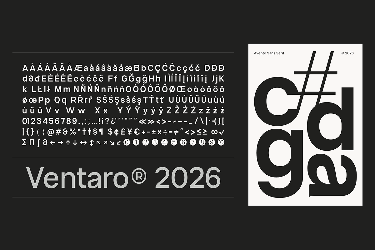 Ventaro — Extended Sans Serif, a Sans Serif Font by InkwellTypeCo (Photo 12 of 12)
