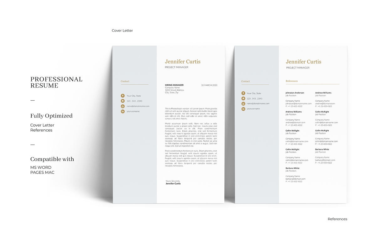 Clean Resume Template, a Resume Template by GraphicFlava (Photo 4 of 8)
